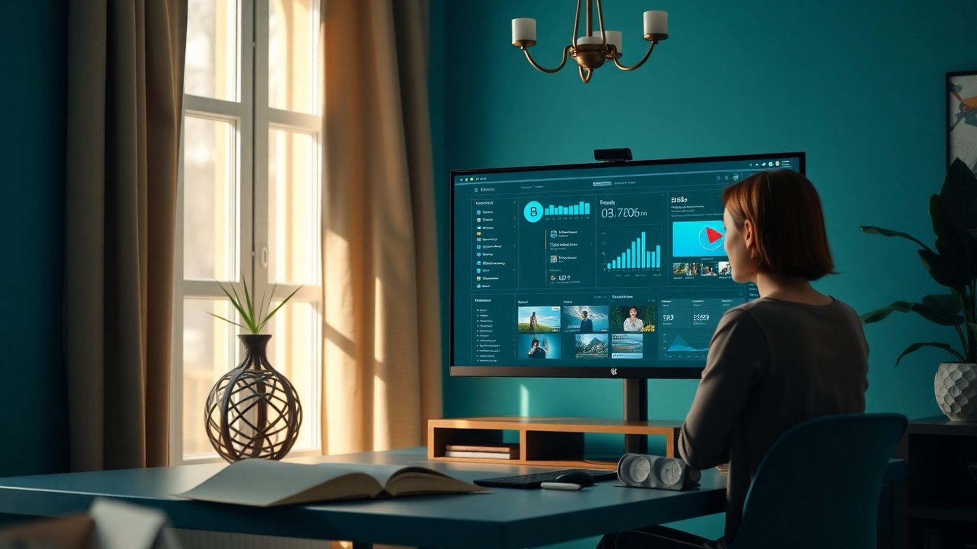 Redaktorka pracující s obsahovým dashboardem